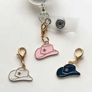 Cowboy Hat Badge Reel Charms Western Howdy Cowgirl BADGE REEL NOT INCLUDED