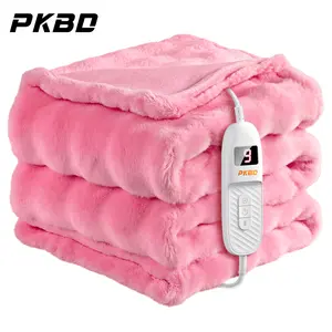 PKBD Faux Rabbit Fur Plush Throw Blanket – Ultra Soft, Cozy Feel, Auto-Off Feature, Machine Washable, Ideal Winter Home & Christmas Gift