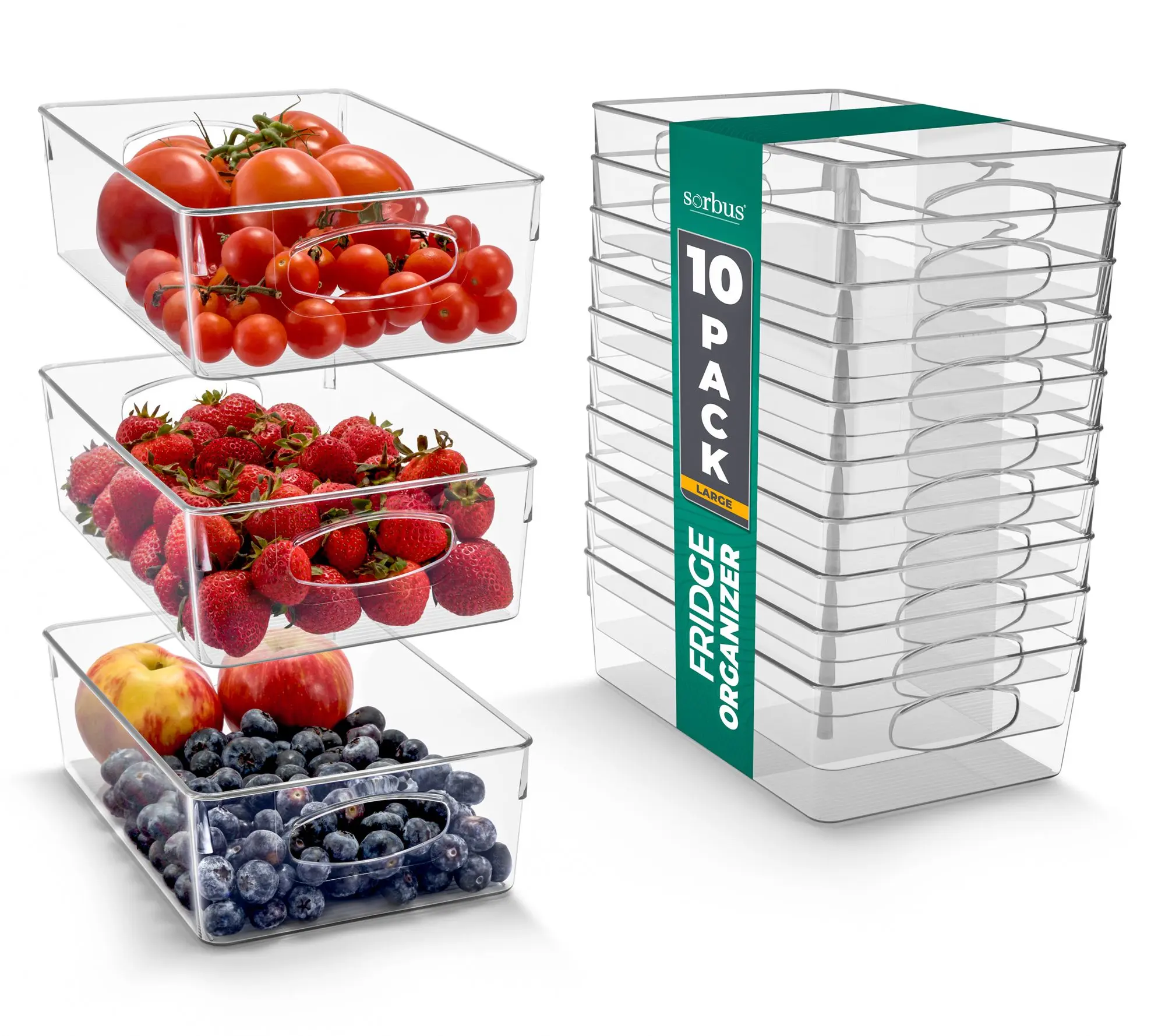 Sorbus10-Pack Large Clear Plastic Storage Bins Sorbus10-Pack Large Clear Plastic Storage Bins