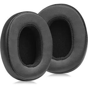 Ear Pads Cushion, Replacement Protein Leather Earpads for Skullcandy Crusher Wireless Crusher Evo ANC HESH 3.0 Over-Ear Headphones(Black)