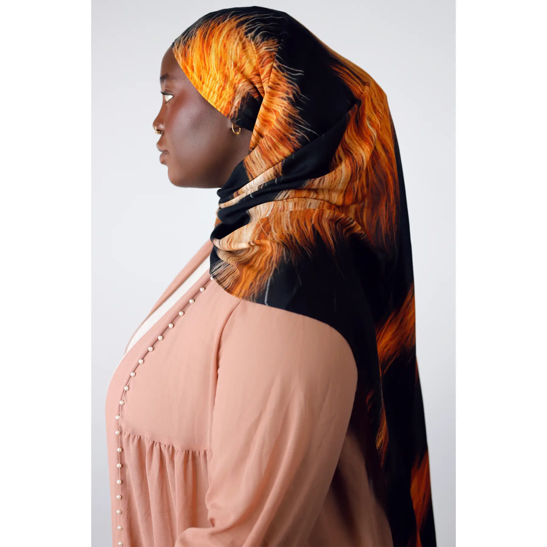 Mongolia Tiger Print Modal Hijab