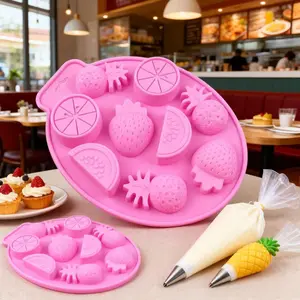 1pc for Cake Molds Silicone Molds Chocolate Molds Cookie Molds Gypsum Molds Baking Molds Lemon Fruit Silicone Heat-resistant and Easy to Clean