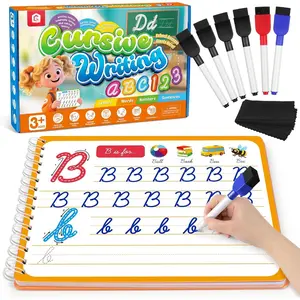 Magic Practice Copybook for   3-12, Dry-Erase Writing Practice Book - Cursive Handwriting Aid With Alphabet Nmubers Words Sentences for  and Beginners