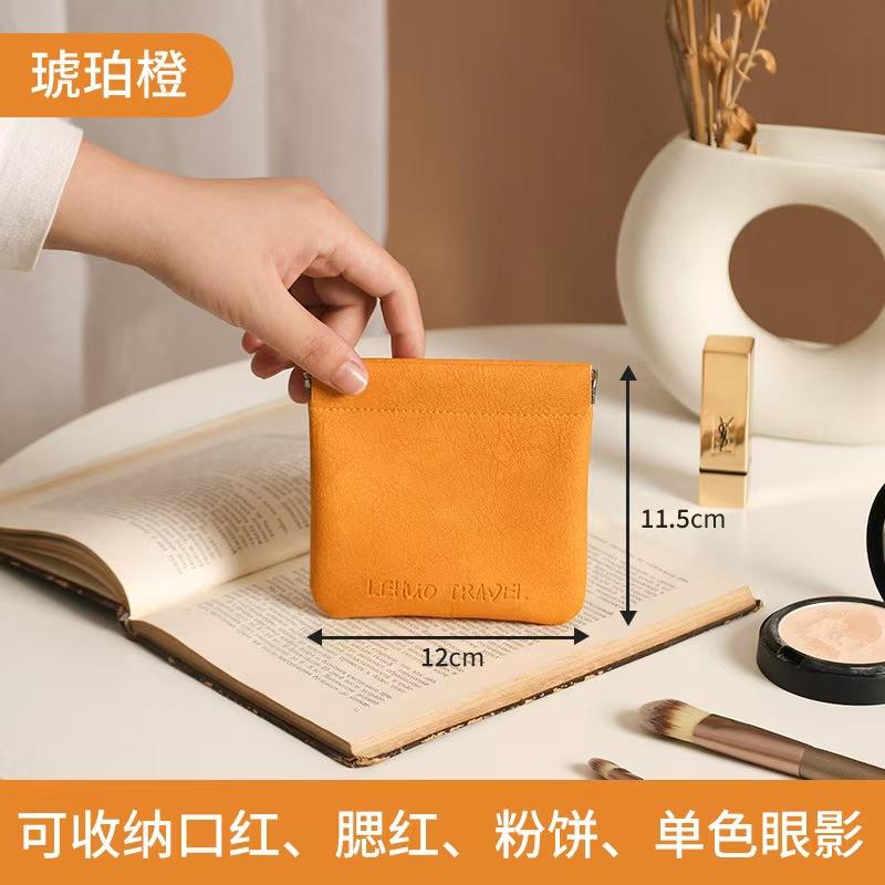 Minimalist Storage Pouch, Versatile Lipstick Bag, Mini Solid Color Carry-On Bag