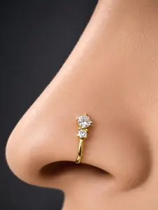 Advanced Dual Diamond Nose Clip for Women, No-Piercing U-Shaped Nose Stud, Unique Luxury Nose Jewelry, Trendy Party Photo Accessory