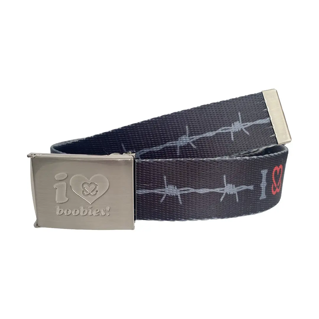 i love boobies! Web Belt - Barbed Night (Black)