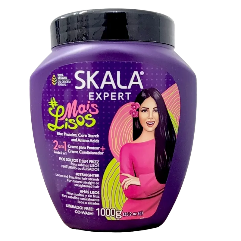Skala Expert Smoother Leave-In Hair Care Treatment - Unisex Vegan Chemical-Free 1000g Corn Starch Formula, Alcohol-Free Frizz Control Aftercare for Adults to Hydrate, Nourish, Protect Hair