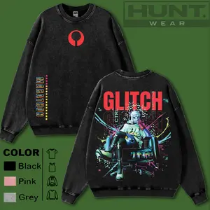 Marathon Game Glitch Runner v3 Graphic T-shirt Collection Streetwear 100% Cotton Oversized Bungie Fan Gift Heavyweight Aesthetic Washed Print Unisex Top Cyberpunk Techwear Designs
