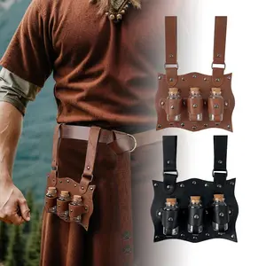 Softwood Poison Bottle Waist Ring Magic Potion Jar Glass Wintergreen Festival Role Play Costume Decoration Accessories Plague Doctor Witch Props