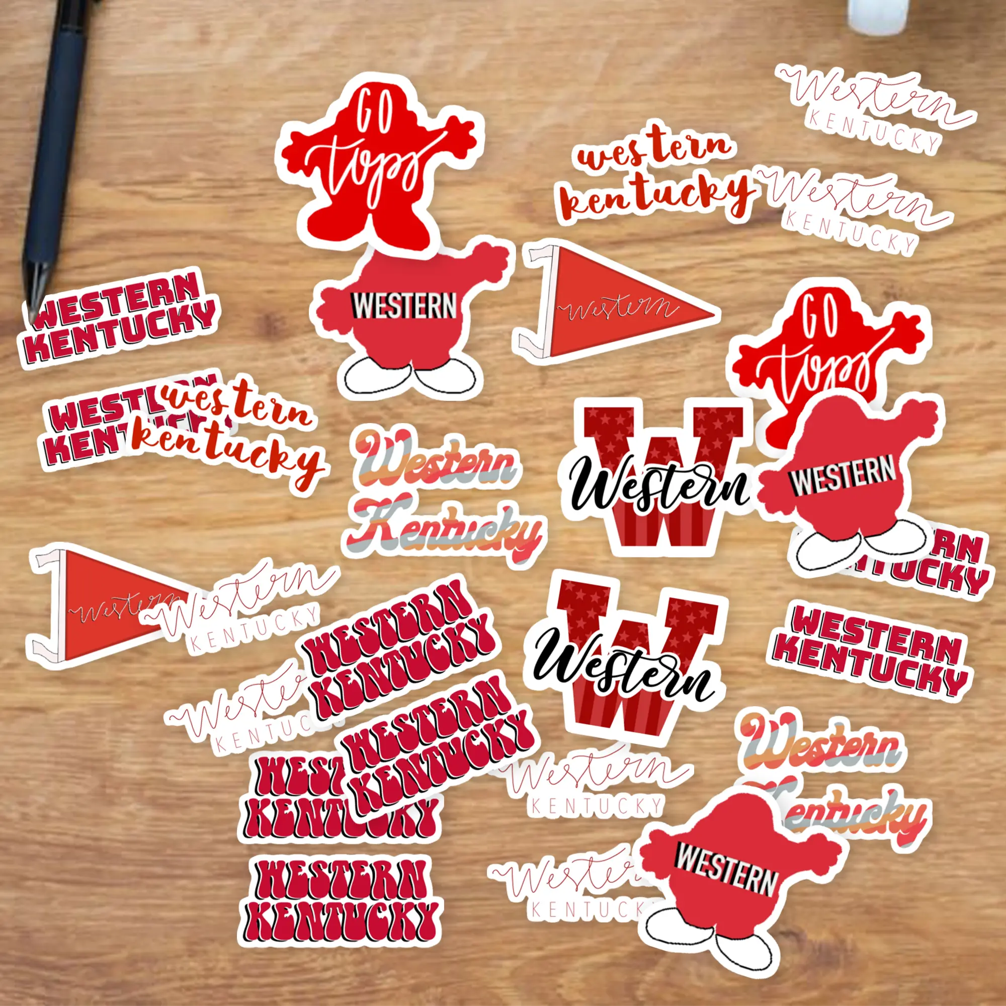 Stickers Pack 20 Pcs Western Skateboard Kentucky Colorful Guitar University Aesthetic Bike Car Bumper Water Waterproof Luggage Laptop Bottle Vinyl