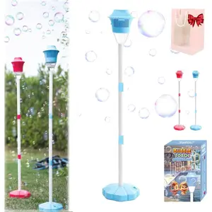 Tiki Torch Rechargeable Bubble Machine Maker Stand, Adjustable Height