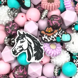 40pcs Bead Bundle 209 - Beads for Crafting and DIY Projects - Western Theme