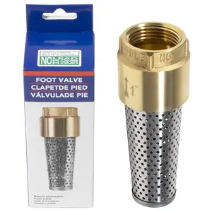 No-Lead Brass 1 Inch Heavy Duty Foot Valve Female Connection Backflow Preventer for Maintain Pressure & Prevent Reverse Flow, Compatible with All Brands