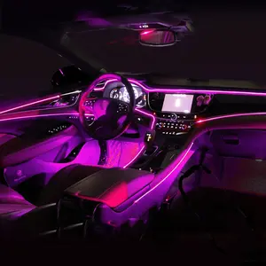 6-In-1 Car Interior Decoration Atmosphere Light, APP Control Voice-activated Car Interior Decoration Kit, Car Interior Decorative Atmosphere Light