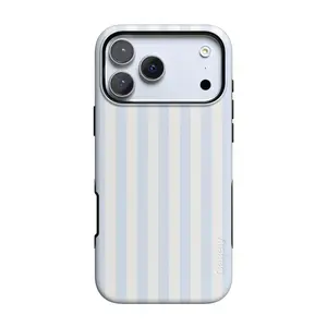Casely iPhone 17 Pro Case | Blue Stripes | Sunday Best | Bold Protective Design | Compatible with MagSafe