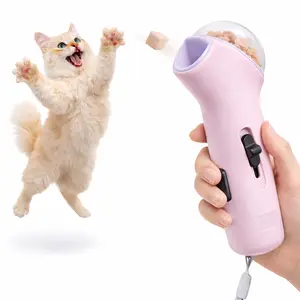 Interactive Pet Treat Launcher – Handheld Press-to-Launch Snack Shooter Toy for  small big Dogs & adult cat  , Fun Training & Enrichment Play, cat snacktime