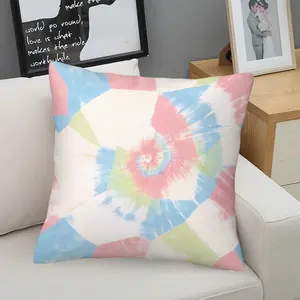 Pastel Color Geometry Throw Pillow With Insert, Fresh Healing Cute Color Scheme. Soft Breathable Fabric. Hidden Zipper for Easy Care, Great Decor for Dorm and Rental Room.