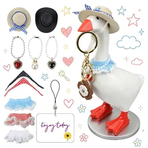 Desk Goose Outfits 7 Inch Desk Goose Clothing Lncludes Cute Hat Neck Warmer/Necklace And a Writable Tag for Magnetic Porch Geese Key Holder Decor Gifts