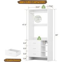 Closet System with Small Drawers