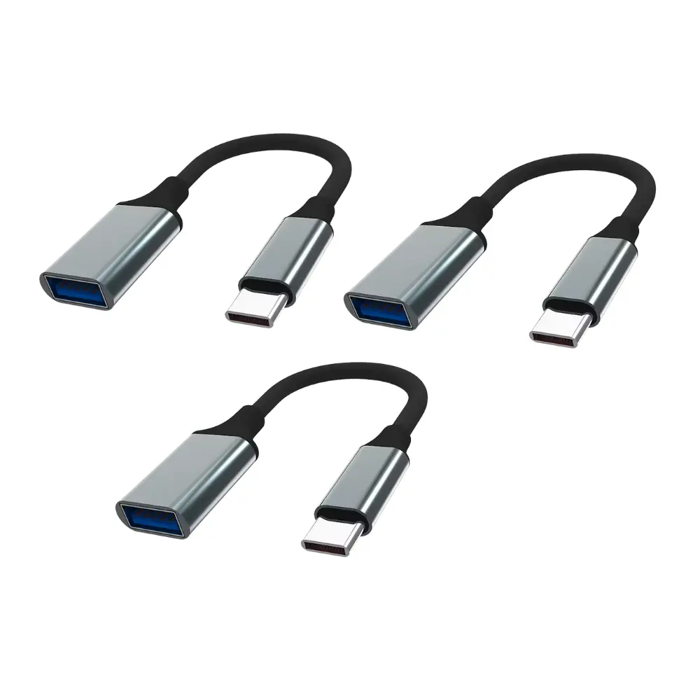 USB Female to USB-C Male Adapter Cable (3 Pack) USB Female to USB-C Male Adapter Cable (3 Pack)