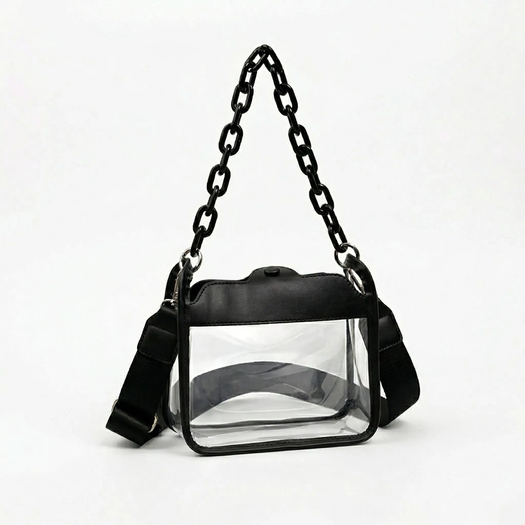 2-in-1 Stadium Approved Clear Bag for Women & Men, Versatile Transparent Crossbody Purse & Shoulder Bag, Perfect for Sports, Concerts Festivals & Summer Beach Summervibes, Athletic tiktokshopspringglowup