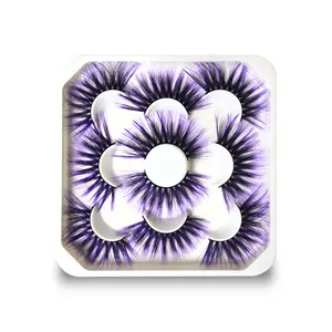 5 Pairs Ultra Long 24mm Fluffy False Eyelashes, DD Curl Doll Style, Non-Toxic, Solid Form, 0.15mm Thickness, Eye Makeup Essentials