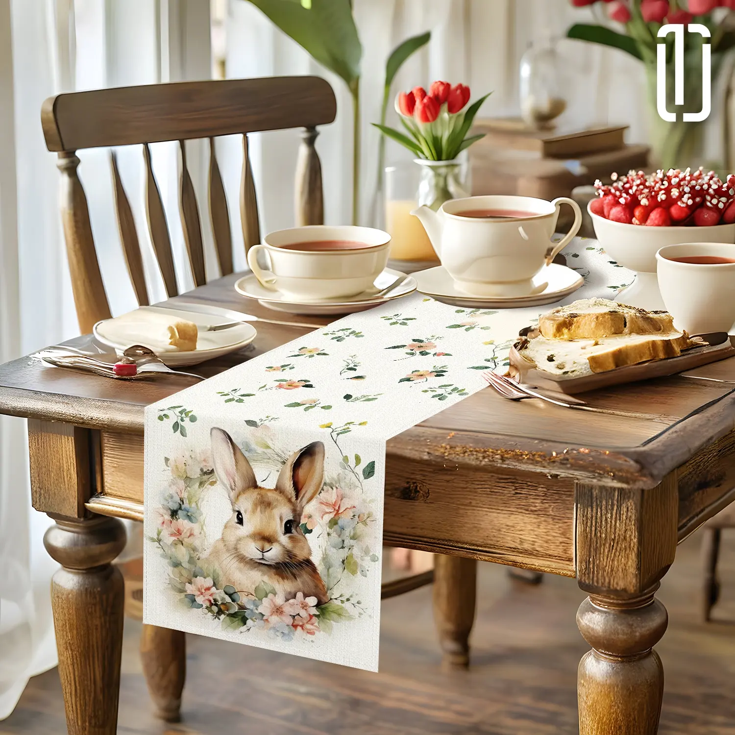 Easter Tablecloth, Holiday Decoration, Perfect for Spring Celebrations, Home Use, Party Occasions, High-Quality Material