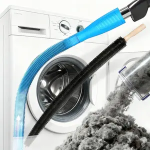 Dryer Vent Cleaner Kit - Universal Vacuum Hose Attachment & Lint Brush, Effectively Clean Clogged Dryer Ducts, Fit Most Vacuums for Dryer, Refrigerator Coils & Behind Appliances