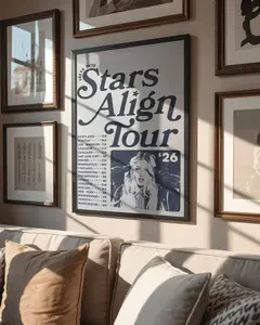 Freya Skye Stars Align Tour Poster, Vintage Concert Art Print, Music Wall Decor