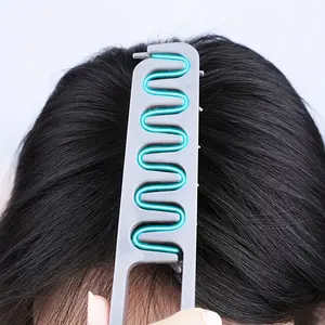 1 or 2 Foldable Hair Styling Combs - Heavy-duty Plastic, Special Occasion - Professional Salon & Home Hair Styling Tools, Bun Creation, Textured Teeth, Volume Styling Comb for Natural Waves & Perm, Root Lifting & Part Concealing Hair Styling Comb