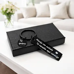 Drive Safe Keychain with Letter Pattern, Personalized Spanish Style Keychain Gift for Boyfriend, Dad & Husband, Birthday, Father’s Day,Outdoor Accessories with Gift Box