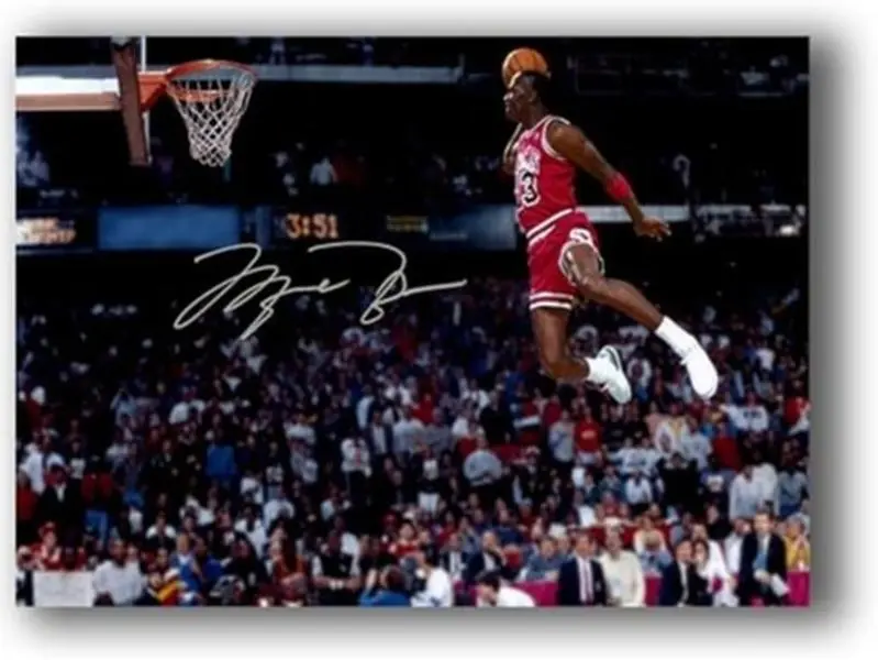 Michael Jordan Flying Dunk Poster Print Unframed Painting Wall Art Basketball Poster