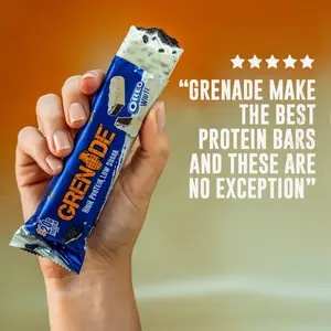 Grenade OREO White Protein Bar Flavor, Single Bar, High-Protein Low-Sugar Chocolate Snack for Outdoor Activities Party Cake