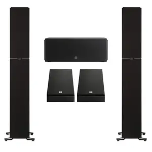 Definitive Technology Dymension 5 Channel Surround Sound System - Bundle with (2) DM80 Towers, (1) DM10 Center Channel, and (2) DM95 Rear Speakers