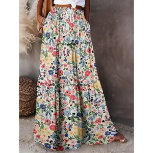 2025 Spring/Summer Digital Printed Glitter SkirtRAIMENTRY