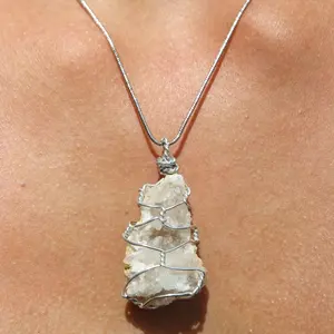 Druzy Geode Necklace raw crystals