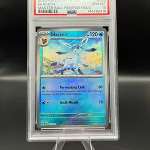 PSA10 Pokemon Prismatic Evolutions Glaceon Master Ball Reverse Holo Card