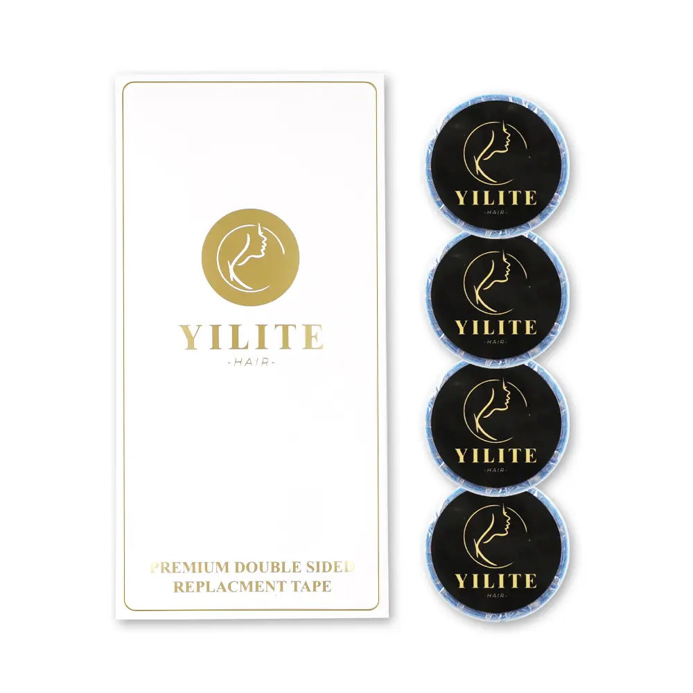 YILITE Hair Extension Replacement Tape, Blue Pre-Cut Strips, 1PC Long Roll with Invisible Hold, 274x0.8cm/108x0.3in Hair Extensions & Wigs Accessory sohochic