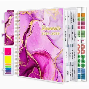 Planner 2024-2025 7.9" x 9.8", Large 18 Months Daily Weekly Monthly Planner Yearly Agenda July 2024–Dec. 2025, Page Tabs, Separator Page, Pocket Folder, Bookmark, Sticky Note Set