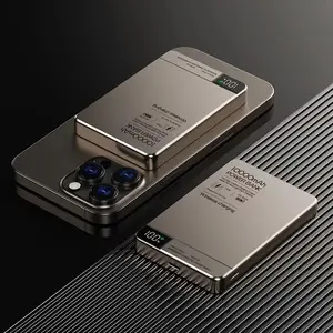 Magnetic Portable Wireless Fast Charger, 10000 mAh Power Bank with 22.5W PD Quick Charge and LED Display, Compatible with iPhone Series, Travel Power Bank