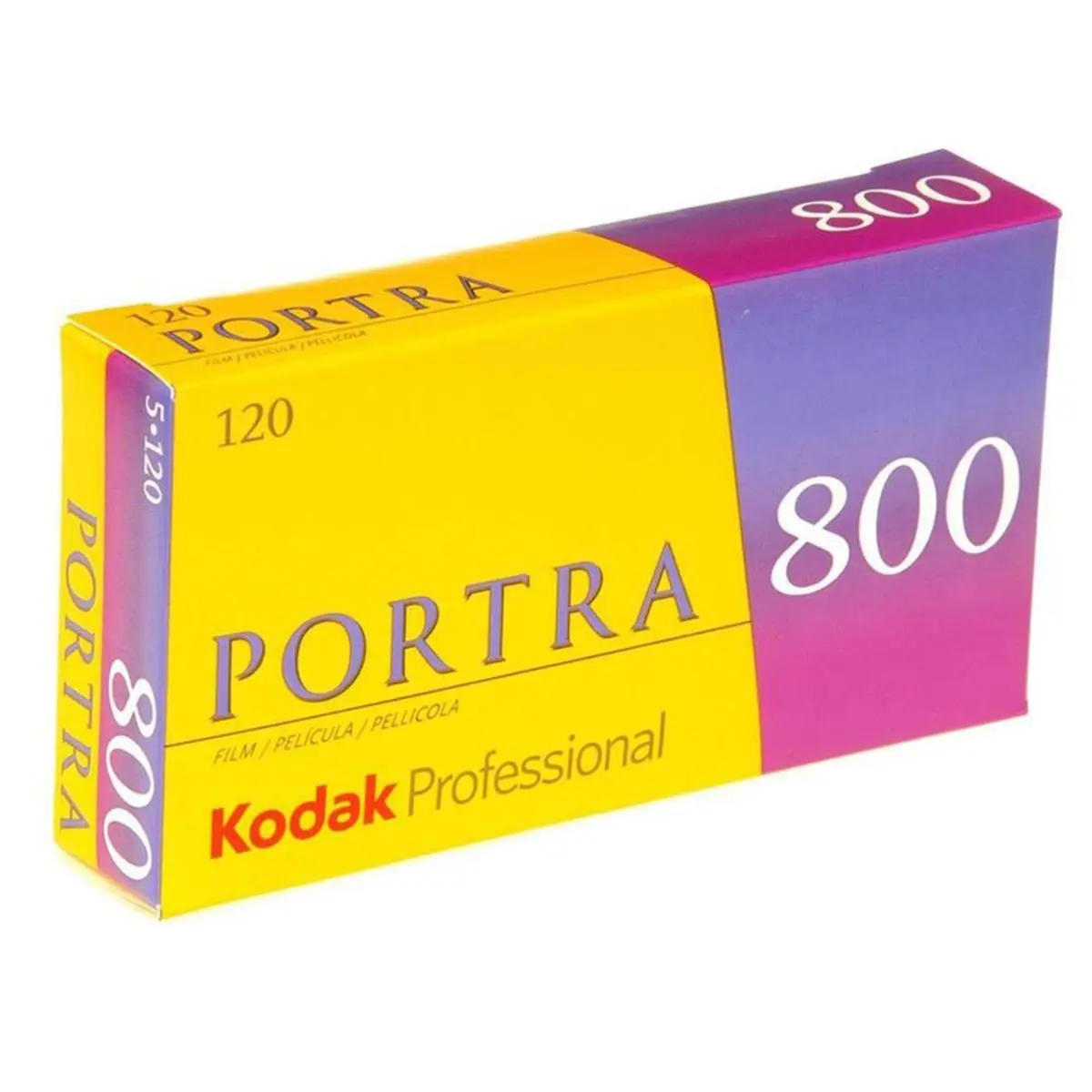 Kodak Portra 800 Color Negative Film ISO 800, 120 Size, Pack of 5,