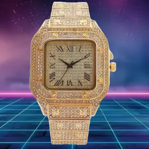 ICED OUT BALLER WATCH (GOLD) - Luxury Iced Detailing Premium Craftsmanship Durable Build Timeless Design Eye-Catching Gold Tone Watch