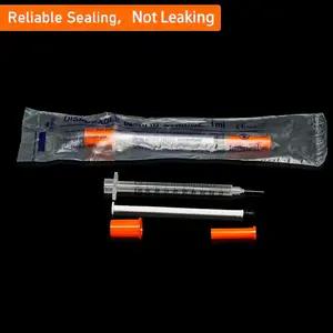 1ml Syring 30G 1/4 Inch 6mm, Lab Supplies Individually Wrapped 100 Pack
