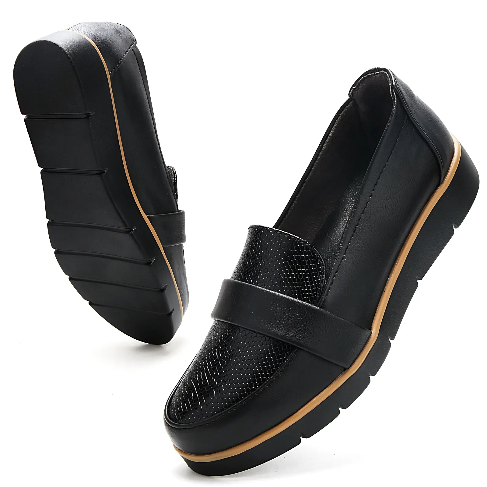 2025 Fashion Mom , Princess , Mom , One-Piece Slip-On Loafers, shoe  comfortable clog  PU Leather Soft , Non-sore-Foot-Fitting, Young-looking Appearance, Female All-match Toe Casual  for Women & Girls, Mother's Day Gifts