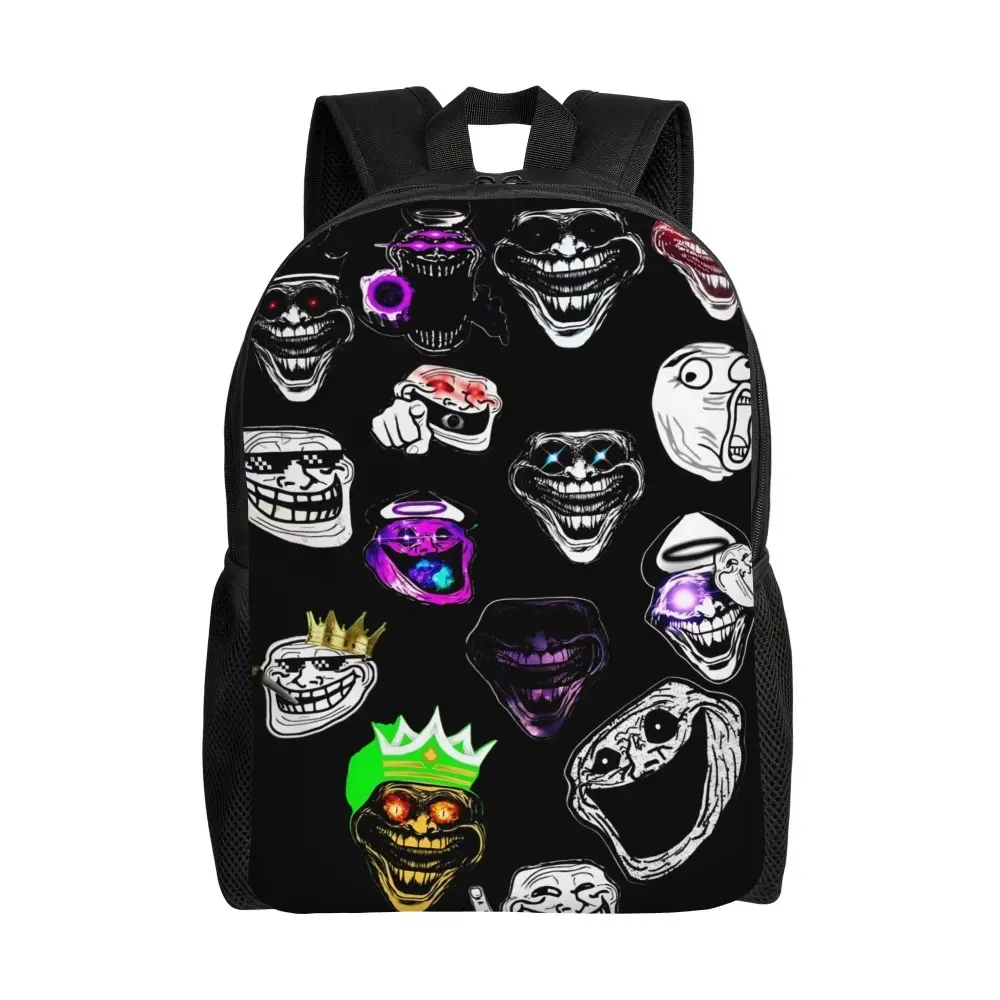 Trollface Funny Backpacks Men Women Basic Bookbag for College School Manga Bags