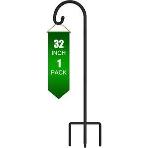 Adjustable 32 Inch Small Shepherd Hooks for Outdoor,  Hooks for Lanterns, Sheperd Hook for Hanging , Bird ers, Solar Lights, Mason Jars, Weddings Decor,1 Pack