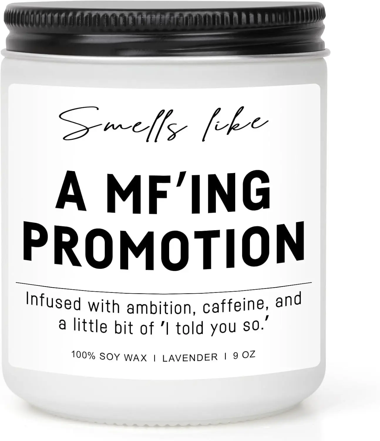 Job Promotion Candle Gifts for Women & Men – Congratulations Gift for Her & Him, New Job Soy Wax Scented Candle, Funny Office Gift for Friend, Coworker, Work Bestie (Job Promotion)