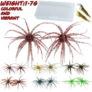 Tentacle Bio-Lure Japanese-Style Soft Plastic Lure – Sea Urchin & Anemone Fishing Bait, Fishing Lures, Gag Gifts for Fishing, Suitable for Freshwater and Saltwater, Drop Fishing, Wacky Rig/Neko Rig, Slow-Sinking