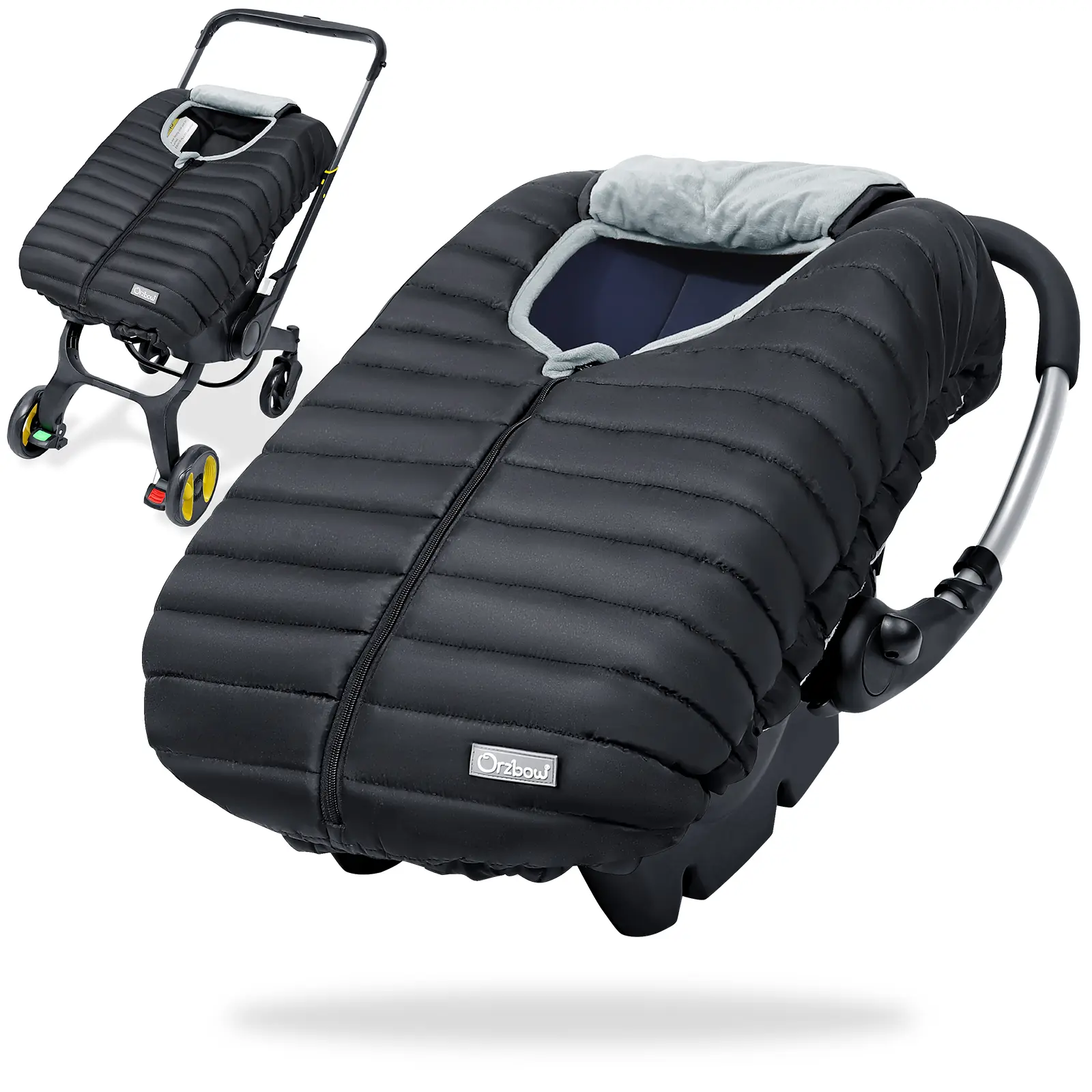 Orzbow Newborn Baby Car Seat Cover - Cocoon Shape Travel Accessory for Infants (0-12M), Rain Repellent, Windproof, Breathable, Center Zipper, Universal Size Winter Protector for Boys & Girls