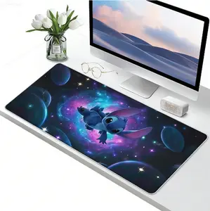 Disney Stitch 31x12-inch Flat-Edge Mouse Pad for Gaming & Work - Spacious Design for Precise Mouse Movements - Disney Theme Mousepad